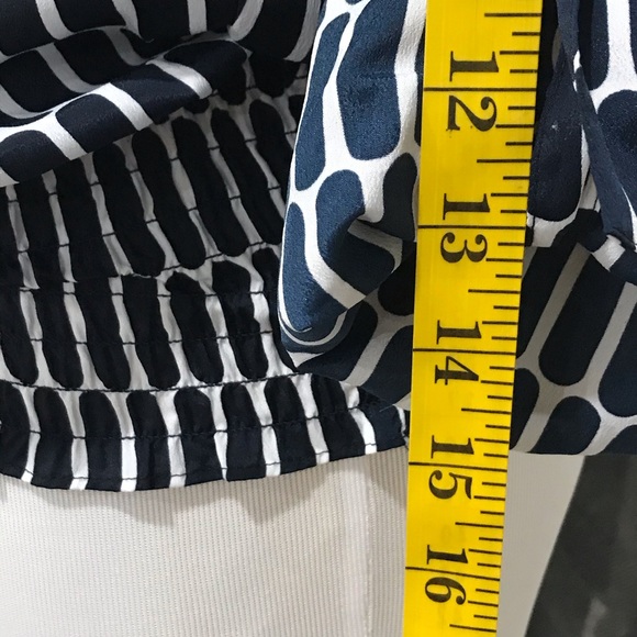 Michael Kors navy and white blouse size XS - Picture 3 of 6